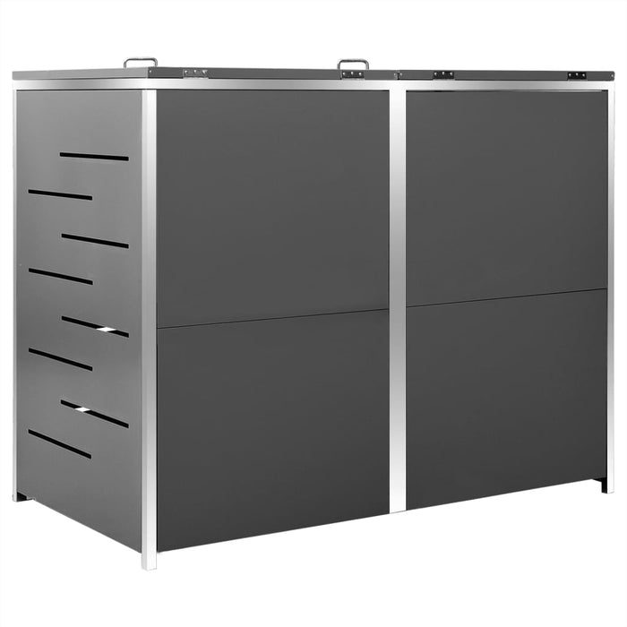 Magazie pentru două pubele, 138x77,5x115 cm, oțel inoxidabil WALTI