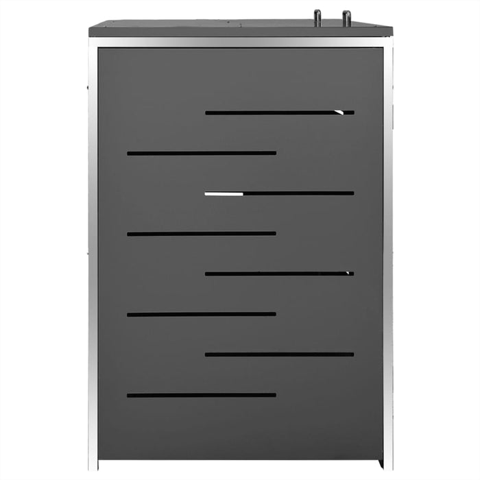 Magazie pentru două pubele, 138x77,5x115 cm, oțel inoxidabil WALTI