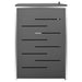 Magazie pentru patru pubele 276,5x77,5x112,5 cm oțel inoxidabil - WALTI WALTI