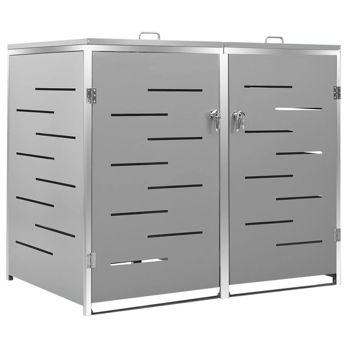 Magazie pentru două pubele, 138x77,5x112,5 cm, oțel inoxidabil - WALTI WALTI