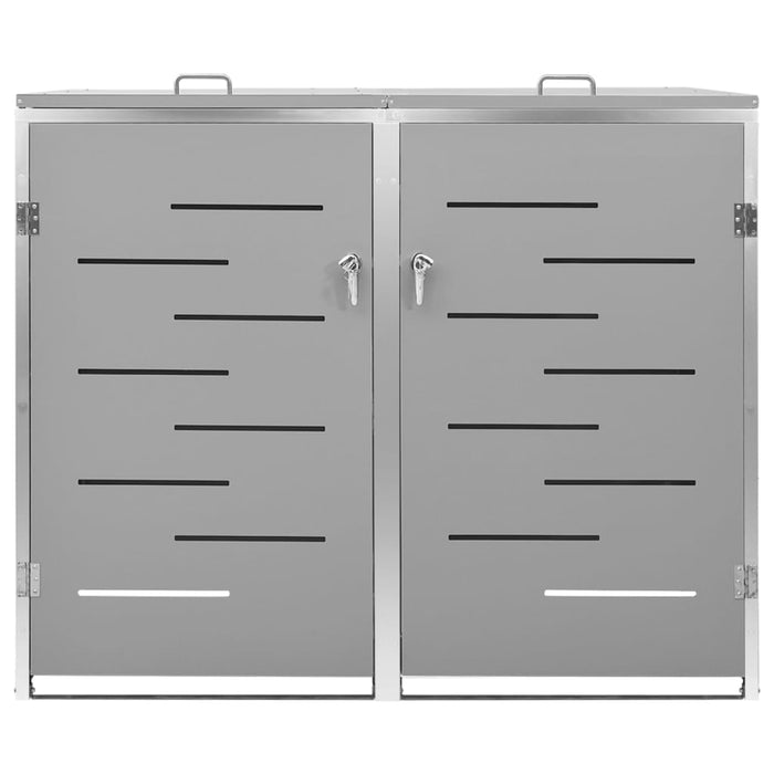 Magazie pentru două pubele, 138x77,5x112,5 cm, oțel inoxidabil - WALTI WALTI