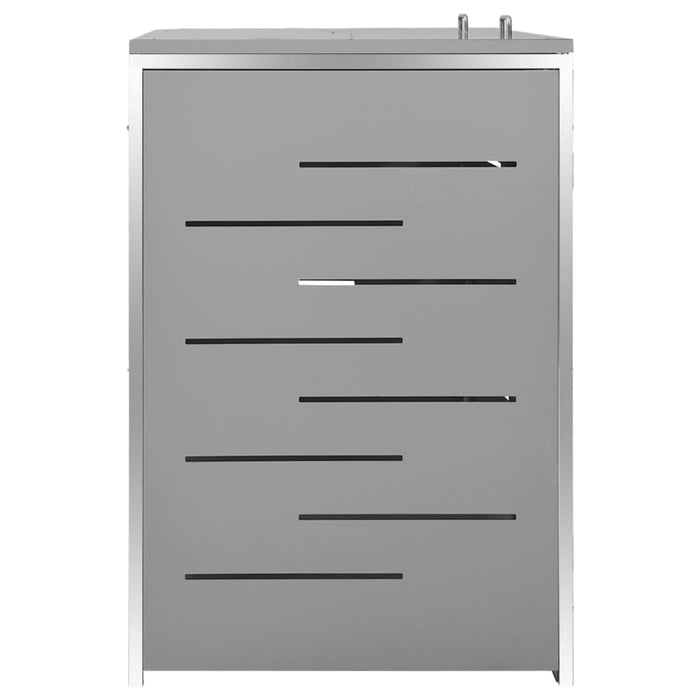 Magazie pentru două pubele, 138x77,5x112,5 cm, oțel inoxidabil - WALTI WALTI