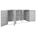 Magazie pentru trei pubele, 207x77,5x112,5 cm, oțel inoxidabil - WALTI WALTI