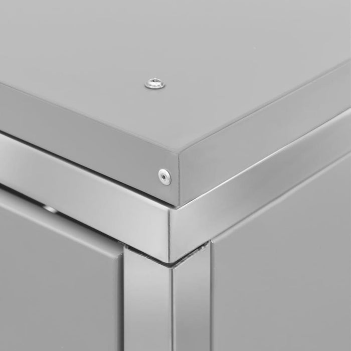 Magazie pentru trei pubele, 207x77,5x112,5 cm, oțel inoxidabil - WALTI WALTI