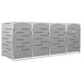 Magazie pentru patru pubele 276,5x77,5x112,5 cm oțel inoxidabil - WALTI WALTI