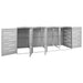 Magazie pentru patru pubele 276,5x77,5x112,5 cm oțel inoxidabil - WALTI WALTI
