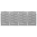 Magazie pentru patru pubele 276,5x77,5x112,5 cm oțel inoxidabil - WALTI WALTI