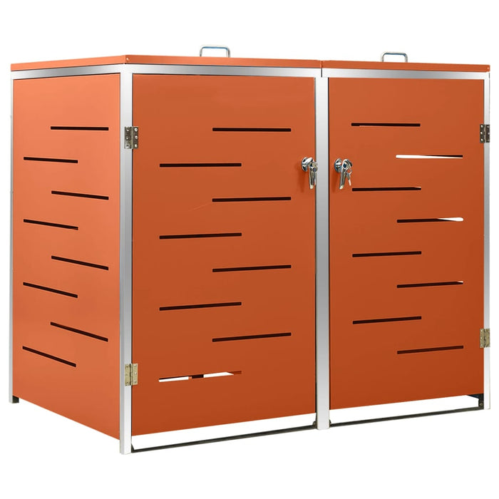 Magazie pentru două pubele, 138x77,5x112,5 cm, oțel inoxidabil - WALTI WALTI