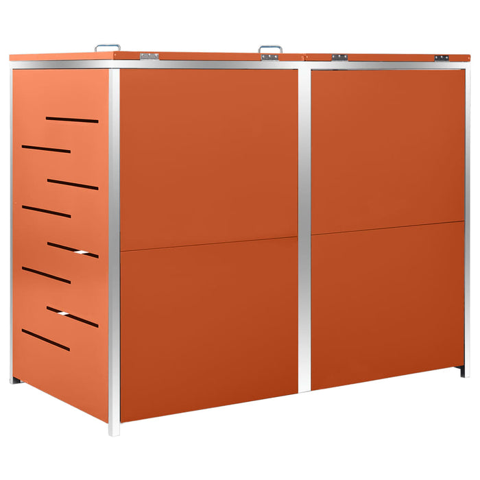 Magazie pentru două pubele, 138x77,5x112,5 cm, oțel inoxidabil - WALTI WALTI