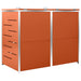 Magazie pentru două pubele, 138x77,5x112,5 cm, oțel inoxidabil - WALTI WALTI