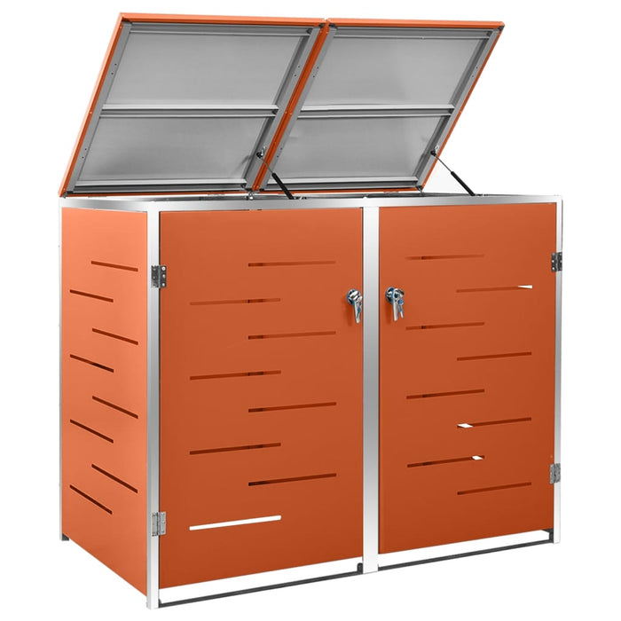 Magazie pentru două pubele, 138x77,5x112,5 cm, oțel inoxidabil - WALTI WALTI