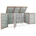 Magazie pentru trei pubele, 207x77,5x112,5 cm, oțel inoxidabil - WALTI WALTI