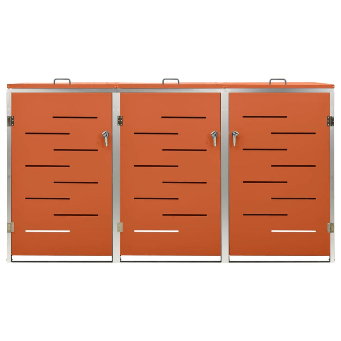 Magazie pentru trei pubele, 207x77,5x112,5 cm, oțel inoxidabil - WALTI WALTI