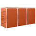 Magazie pentru trei pubele, 207x77,5x112,5 cm, oțel inoxidabil - WALTI WALTI