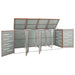 Magazie pentru patru pubele 276,5x77,5x112,5 cm oțel inoxidabil - WALTI WALTI