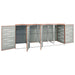 Magazie pentru patru pubele 276,5x77,5x112,5 cm oțel inoxidabil - WALTI WALTI