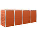 Magazie pentru patru pubele 276,5x77,5x112,5 cm oțel inoxidabil - WALTI WALTI