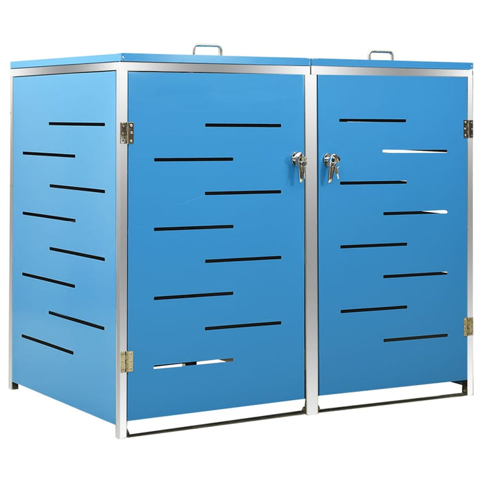Magazie pentru două pubele, 138x77,5x115 cm, oțel inoxidabil WALTI