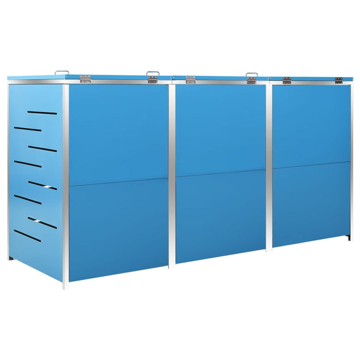 Magazie pentru trei pubele, 207x77,5x115 cm, oțel inoxidabil WALTI