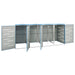 Magazie pentru patru pubele 276,5x77,5x112,5 cm oțel inoxidabil - WALTI WALTI