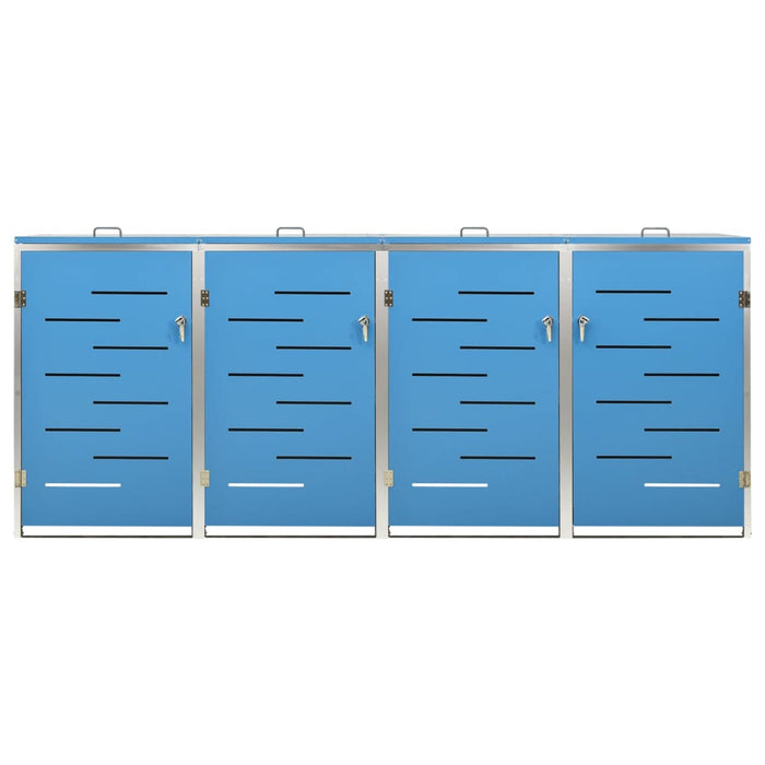 Magazie pentru patru pubele 276,5x77,5x112,5 cm oțel inoxidabil - WALTI WALTI