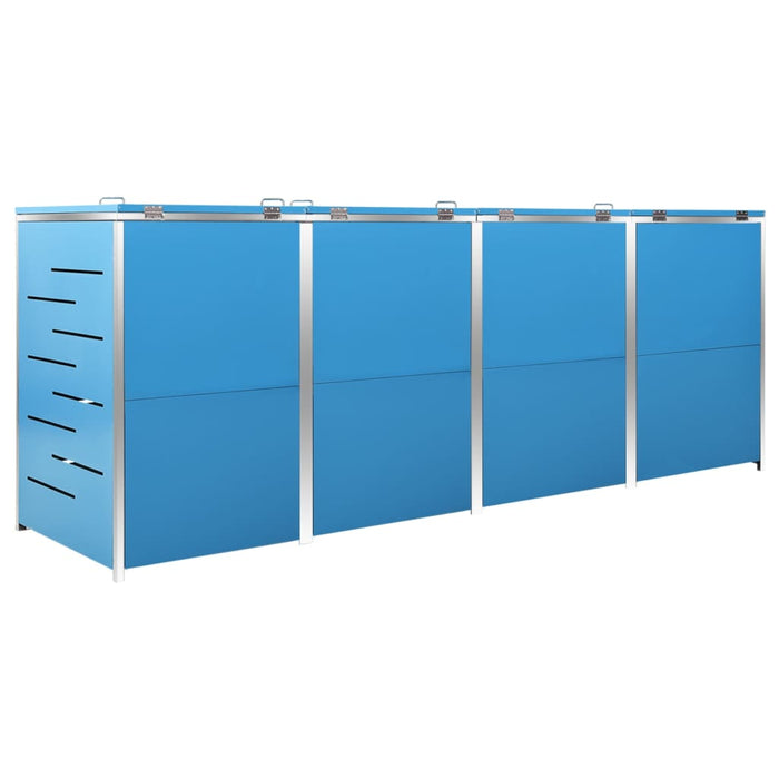 Magazie pentru patru pubele 276,5x77,5x112,5 cm oțel inoxidabil - WALTI WALTI