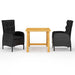 Set mobilier de grădină, 3 piese, negru - WALTI WALTI