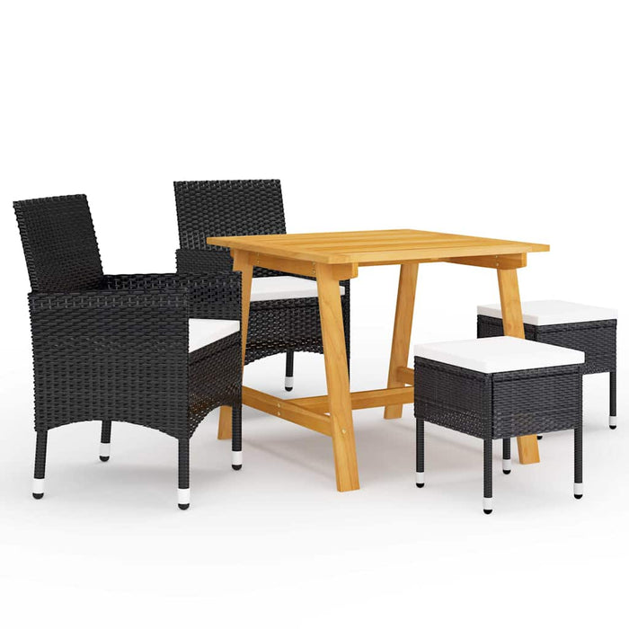 Set mobilier de grădină, 5 piese, negru - WALTI WALTI