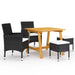 Set mobilier de grădină, 5 piese, negru - WALTI WALTI
