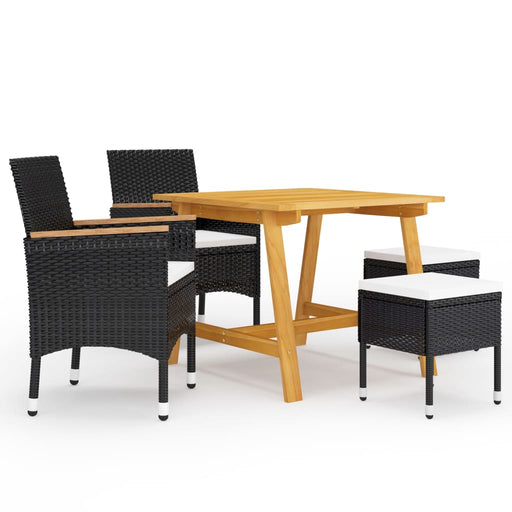 Set mobilier de grădină, 5 piese, negru - WALTI WALTI
