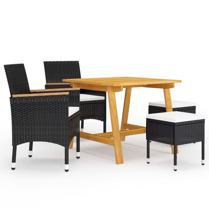 Set mobilier de grădină, 5 piese, negru - WALTI WALTI