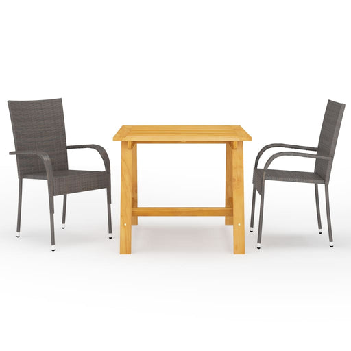 Set mobilier de grădină, 3 piese, maro - WALTI WALTI