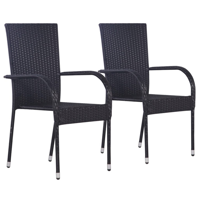 Set mobilier de grădină, 3 piese, negru - WALTI WALTI