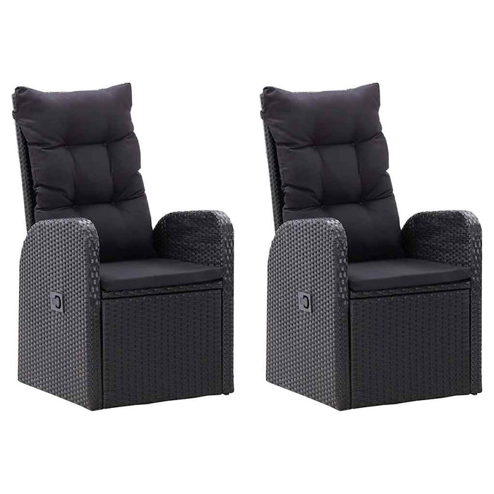 Set de masă pentru grădină, 3 piese, negru - WALTI WALTI