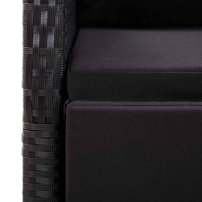 Set mobilier de grădină, 3 piese, negru - WALTI WALTI