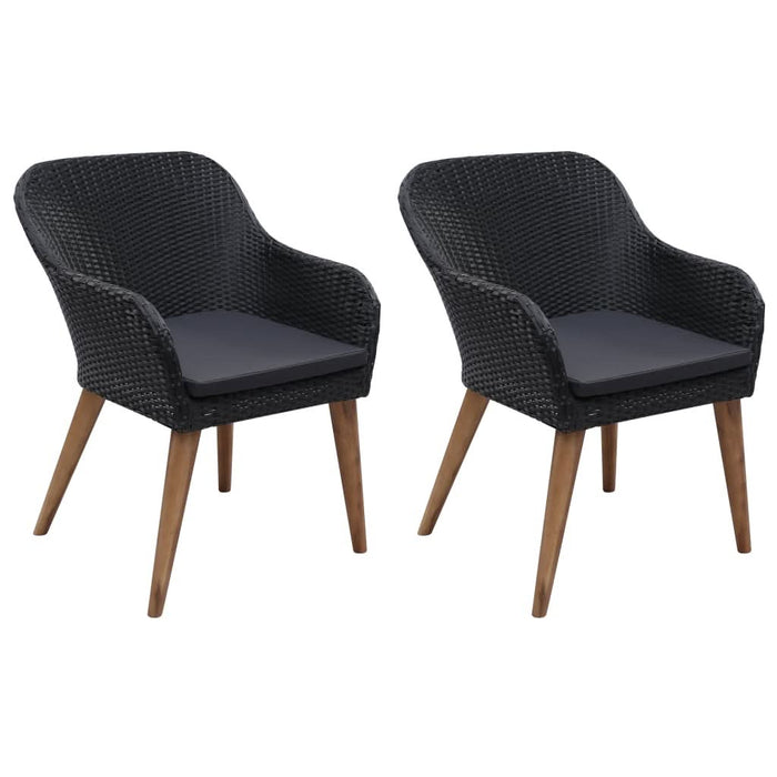 Set de masă pentru grădină, 3 piese, negru - WALTI WALTI