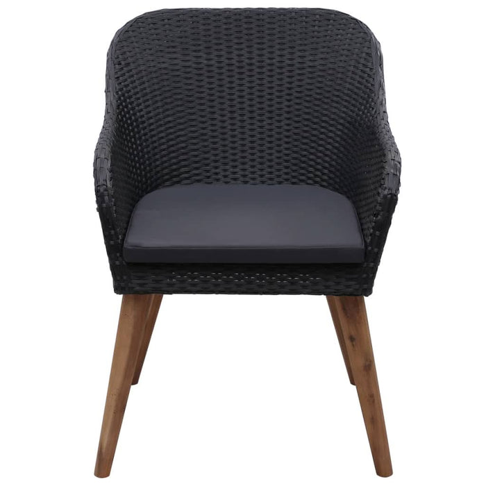 Set de masă pentru grădină, 3 piese, negru - WALTI WALTI