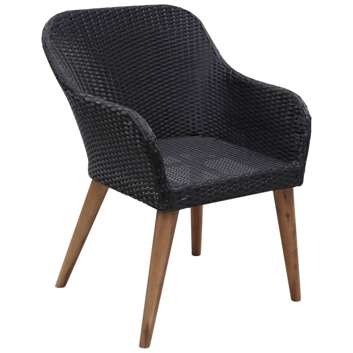 Set de masă pentru grădină, 3 piese, negru - WALTI WALTI