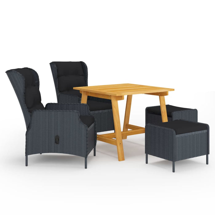 Set mobilier de grădină, 5 piese, gri închis - WALTI WALTI