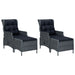 Set mobilier de grădină, 5 piese, gri închis - WALTI WALTI