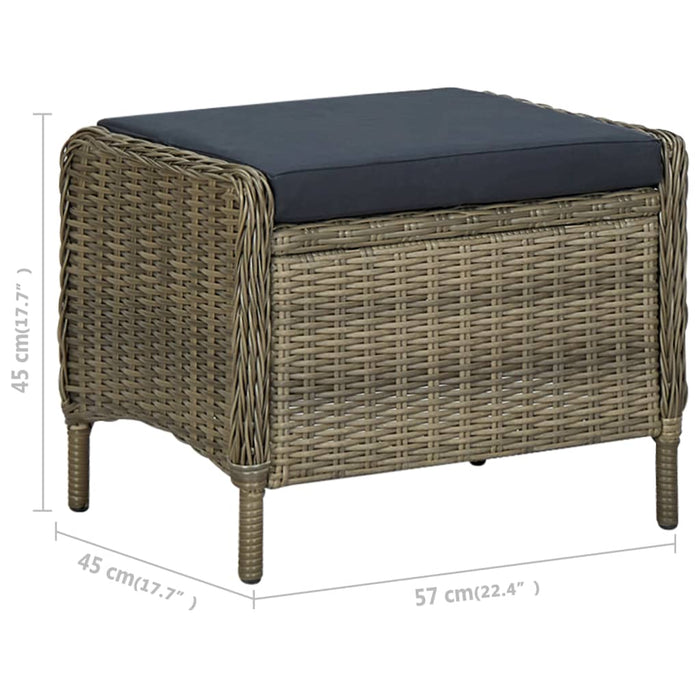 Set mobilier de grădină, 5 piese, maro - WALTI WALTI