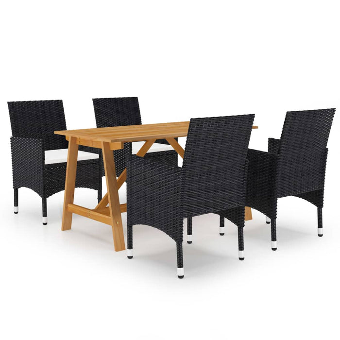 Set mobilier de grădină, 5 piese, negru - WALTI WALTI
