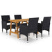 Set mobilier de grădină, 5 piese, negru - WALTI WALTI