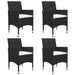Set mobilier de grădină, 5 piese, negru - WALTI WALTI