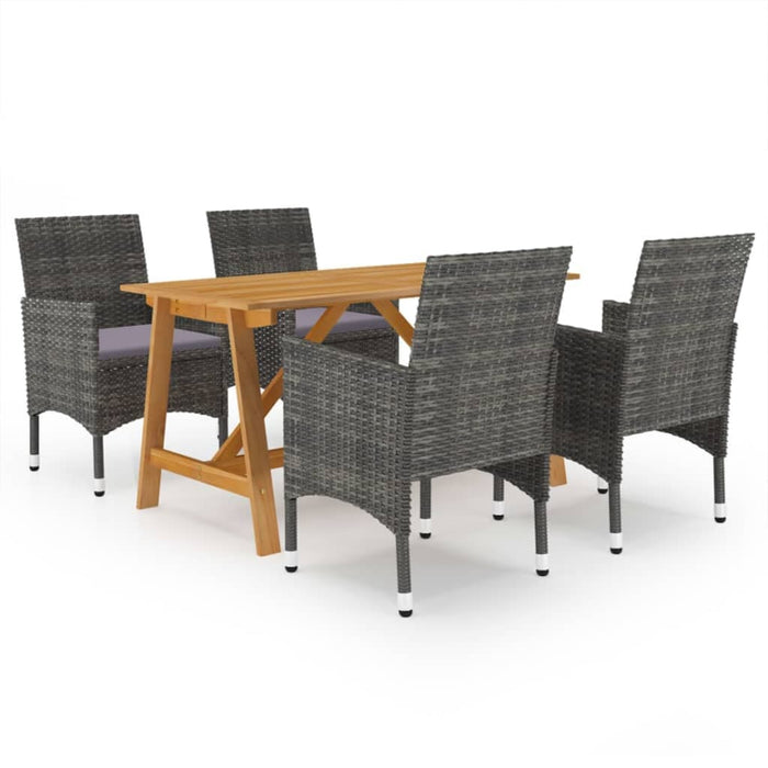 Set mobilier de grădină, 5 piese, gri - WALTI WALTI