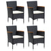 Set mobilier de grădină, 5 piese, negru - WALTI WALTI