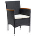 Set mobilier de grădină, 5 piese, negru - WALTI WALTI