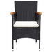 Set mobilier de grădină, 5 piese, negru - WALTI WALTI