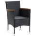Set mobilier de grădină, 5 piese, negru - WALTI WALTI