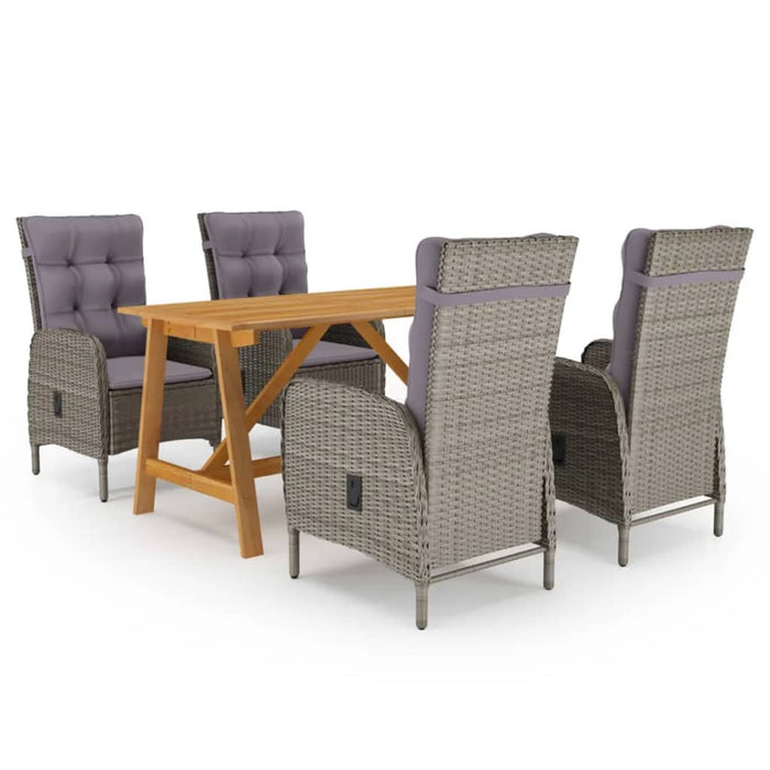 Set mobilier pentru grădină, 5 piese, gri WALTI